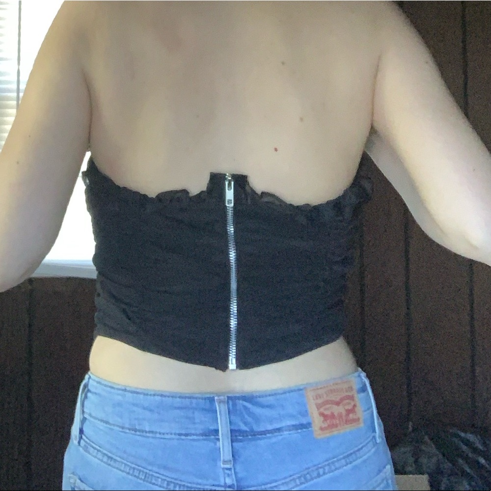 Brand new Black strapless top